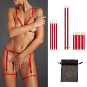 Red appointment kit d'adjustable elastics by Atelier Amour at Brigade Mondaine