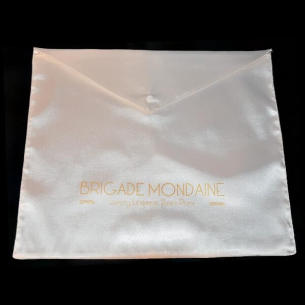 BRIGADE MONDAINE Signature Lingerie Pouch Satin Mother-of-pearl