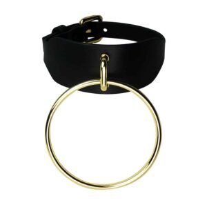 Large choker with large black O Collar ring by E.L.F ZHOU LONDON at Brigade Mondaine