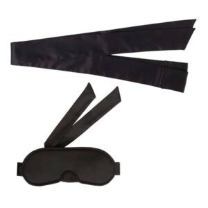 Черный атласный мягкий связующее звено кабалы и маска комплект Atelier Amour на Brigade Mondaine