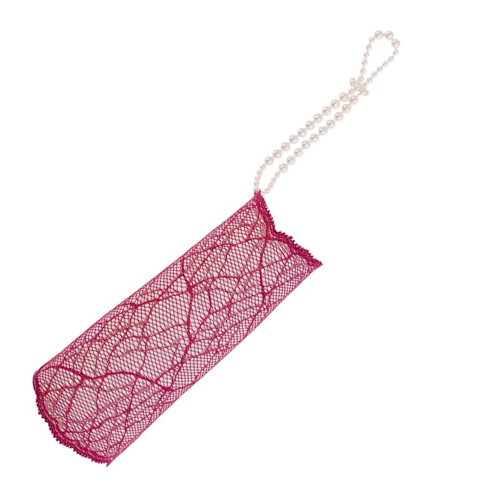 Red lace cuff from the SYDNEY BRACLI collection with talker attachment at Brigade Mondaine