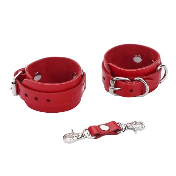 BAED STORIES BDSM Handcuffs Red Leather