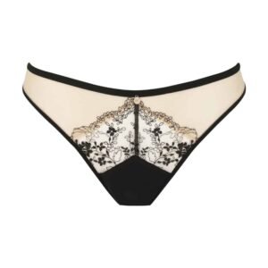 Tulle tanga with floral lace front with AA medallion and back details