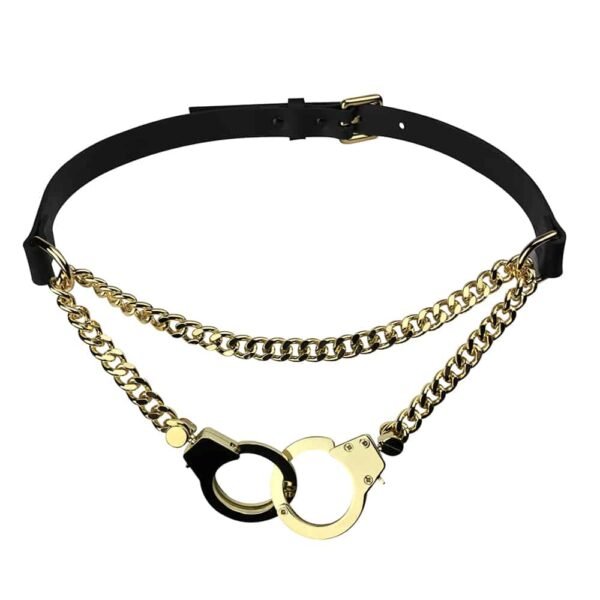 ELF ZHOU LONDON Belt Cuffs Chain & Leather